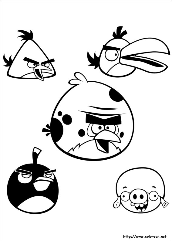 Dibujos Para Colorear De Angry Birds
