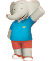 Babar y las aventuras de Badou para colorear