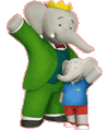 Dibujos de Babar y las aventuras de Badou